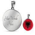 thumbnail image 4 of Collier Drapeau Albanie en Acier Inoxydable Ou or 18 Carats 18-22", 4 of 8
