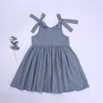 thumbnail image 4 of Qudderr Baby Toddler Girls Halter Dress Sleeveless Summer Princess Dresses Cotton Casual Swing Twirly Beach Sundress for Kids Size 6M-6Y, 4 of 9