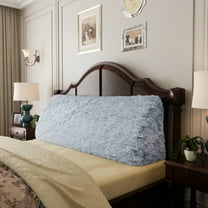 Johnear Headboard Wedge Pillow Blue Plush Large Triangle Reading Pillow for Sitting up in Bed Daybed Bolster Pillow Backrest Support King Size Cushion