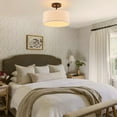 thumbnail image 5 of BESTOMINE Semi Flush Mount Ceiling Light,13 inch Modern 3-Light Ceiling Light Fixture,Black Semi Flush Mount Light Fixture,Mondern Flush Mount Lighting for Bedroom,Dinning Room and Hallway, 5 of 9