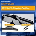 thumbnail image 2 of LAICAIW RAINTOK Windshield Wiper Blades Replacement for Chrysler Pacifica 2017 2018 2019 2020 2021 Original Factory Quality Front Rear Wipers Blade Set for My Car-26" 20" 14" (Pack of 3), 2 of 6
