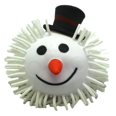 Smiling Snowman w/Top Hat Spiny, Squish Ball - By Ganz