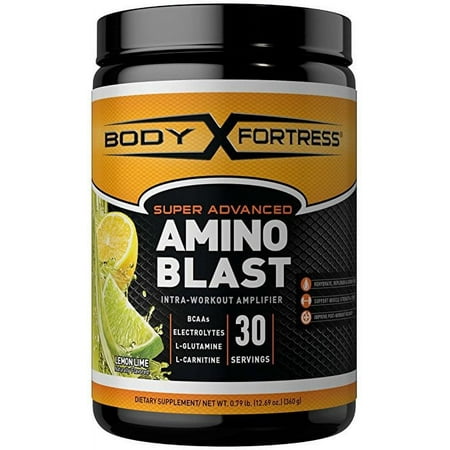 Body Fortress Super Advanced Amino Blast Powder, Lemon Lime, 30 Servings