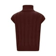 thumbnail image 7 of GigrtiJin Sweater Vest for Women Solid Color Cable Knitted Turtleneck Sleeveless Thermal Tunic Tops, 7 of 7