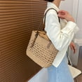 thumbnail image 2 of Kukuzhu Straw Beach Bag, Summer Straw Woven Tote Bag Beach Purse Weaving Shoulder Handbags for Vacation, 2 of 7