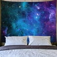 thumbnail image 3 of Gojian Galaxy Tapestry Blue Starry Sky Universe Space Tapestries Wall Hanging Mysterious Nebula Stars Backdrop for Living Room Dorm, 3 of 6