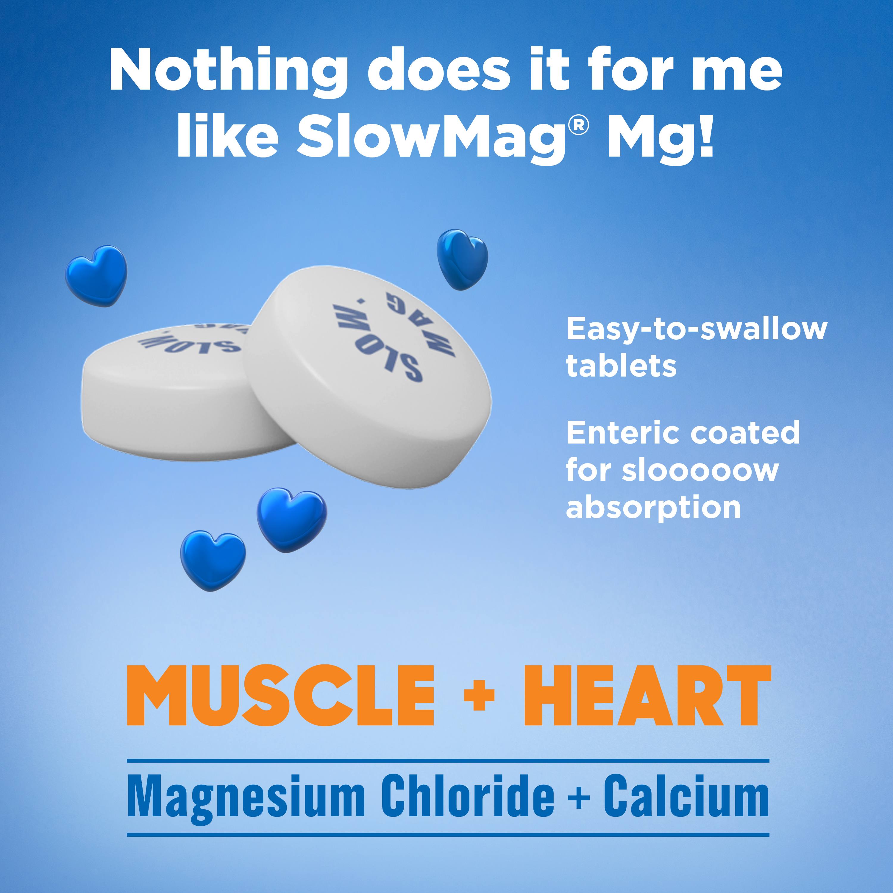 SlowMag® Mg Muscle + Heart Magnesium Chloride Supplement Tablets with Calcium 60ct - image 5 of 12
