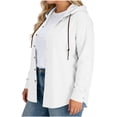 thumbnail image 4 of OGLCCG Women's Cotton Linen Long Sleeve Button Down Shirt Plus Size Summer Casual Hawaiian Beach Tops Lightweight Fashion Baggy Hoodies,XL,White, 4 of 6