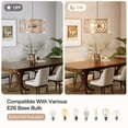 thumbnail image 6 of Tribesigns 13" Pendant Lights, 2-Light Modern Chandelier with Adjustable Height, E26 Base Metal Drum Dining Room Light Fixture, Island Lights for Kitchen, Entryway, Living Room, Foyers, 6 of 9