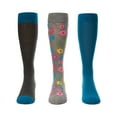 thumbnail image 3 of MeMoi Flower Power Cotton Blend Crew Sock 3 Pack - Mens - Male, 10-13, Black, 3 of 3