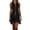 A-Black149, variant on Women's Fringe Belted Mini Dress Sleeveless Zip Collar Western Party Short Sundress