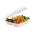 thumbnail image 5 of Dart Foam Hinged Lid Container, Vented Lid, 9 x 9.4 x 3, White, 100/Pack, 2 Packs/Carton, 5 of 5