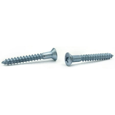 

#8 x 1 1/2 Wood Screws / Phillips / Oval Head / Steel / Zinc - 2500 Piece Carton