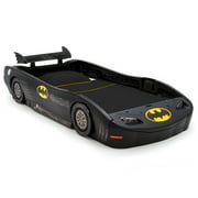 دلتا للأطفال DC Comics Batman Batmobile سيارة بلاستيكية سرير مزدوج ، أسود
