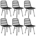 thumbnail image 2 of vidaXL 7 Piece Garden Dining Set Black Poly Rattan, 2 of 5