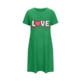 thumbnail image 5 of Amzcrzy Pyjamas pour Femmes Mode Imprimé Cœur Valentines Day Robe Décontractée Confortable à Manches Courtes Chemises de Nuit pour Femmes Valentines Day Cadeaux, 5 of 5