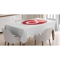 thumbnail image 1 of Zodiac Taurus Tablecloth, Vibrant Round Circle Astrological Icon of Earth Sign Taurus, Rectangular Table Cover for Dining Room Kitchen, 60 X 84 Inches, Scarlet Pale Grey and White, by Ambesonne, 1 of 3