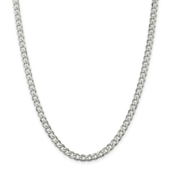 925 Sterling Silver 5.5mm Curb Chain 22 Inch