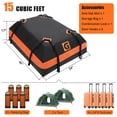 thumbnail image 3 of EDTara Rooftop Cargo Carrier, Waterproof Car Roof Bag With Anti-Slip Mat, Combination Lock, Door Hooks, and Storage Bag, Compatible With All Cars, 3 of 6