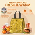 thumbnail image 3 of Small Womens Lunch Bag Floral Portable Soft Cooler Bags Reusable Lunch Bag for Women Work Picnic Insulated Traveling Lunch Box with Silver Insulated Interior Lining and Storage Pocket, 3 of 3
