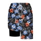thumbnail image 3 of Ceisia Men's Tropical Floral Print Beach Shorts with Quick Dry Stretch Fabric and Anti-Exposure Liner Multicolor L Gifts, 3 of 6