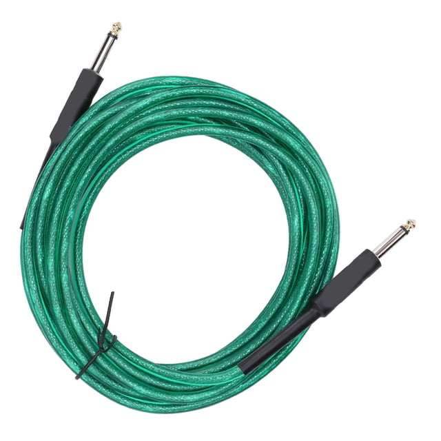Guitar Cable 6.35mm Straight Head Electric Bass Cord PVC Plastic Flexible Cable Compatible for Electric Bass Guitar Keyboard