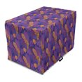 thumbnail image 1 of Leaf Dog Crate Cover, Print of Colorful Tropical Leaves Intertwined Design Night in a Jungle Concept, Easy to Use Pet Kennel Cover Small Dogs Puppies Kittens, 7 Sizes, Quartz Marigold, by Ambesonne, 1 of 6