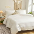 thumbnail image 3 of MooWoo All season White Boho Bedding Tufted Tassel Fringe Farmhouse Duvet Cover, Twin, 3 of 9