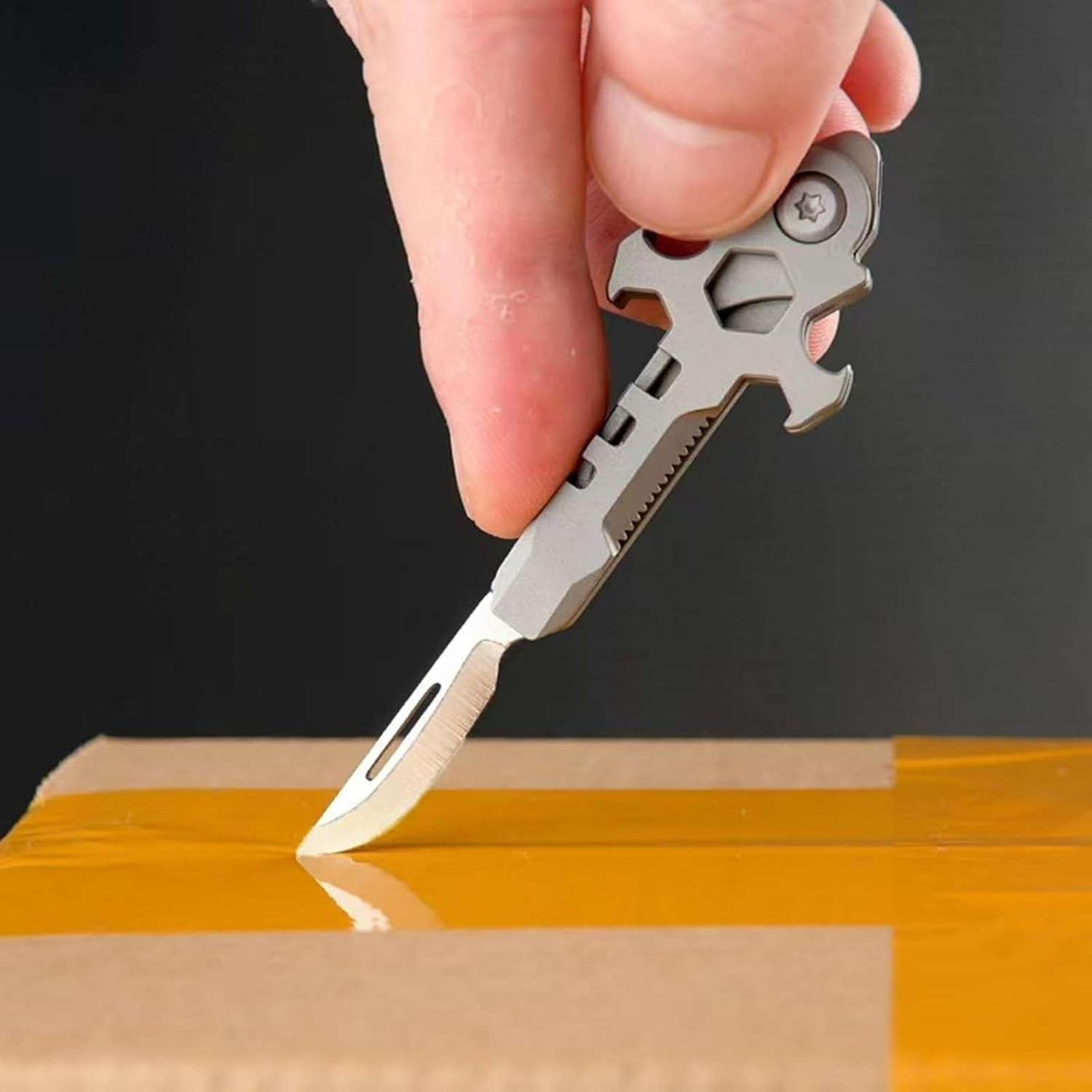 1 Piece Mini Pocket 7-In-1 Titanium Multitool Tool Mini Size Allows Easy Carrying for Quick Access
