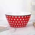 thumbnail image 3 of Beautiful Pattern Food Bowl Salad Container Kitchen Tableware for Home Restaurant 148x72mm(Red dot), 3 of 7