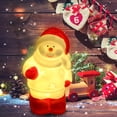 thumbnail image 1 of Santa Figurine Christmas Snowman Santa Table Decorations Plastic Santa Tabletop Figurine Statue Home Kitchen Table Holiday Xmas Decor, 1 of 5
