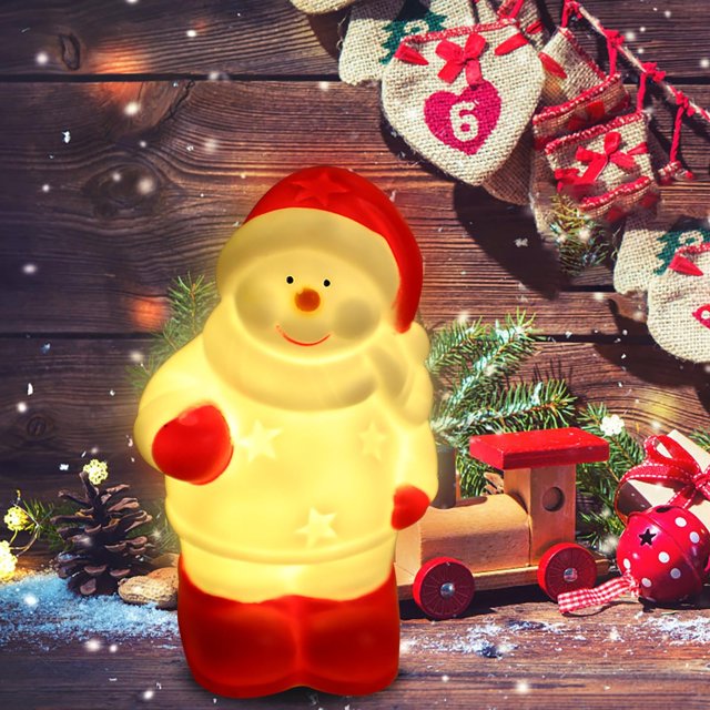 Santa Figurine Christmas Snowman Santa Table Decorations Plastic Santa Tabletop Figurine Statue Home Kitchen Table Holiday Xmas Decor