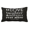 thumbnail image 1 of RYLABLUE Love Laughter And Happily Ever After Wedding Polyester 20 x 30 Inch Rectangle Throw Pillow Covers With Hidden Zipper Home Sofa Cushion Decorative Pillowcases, 1 of 1