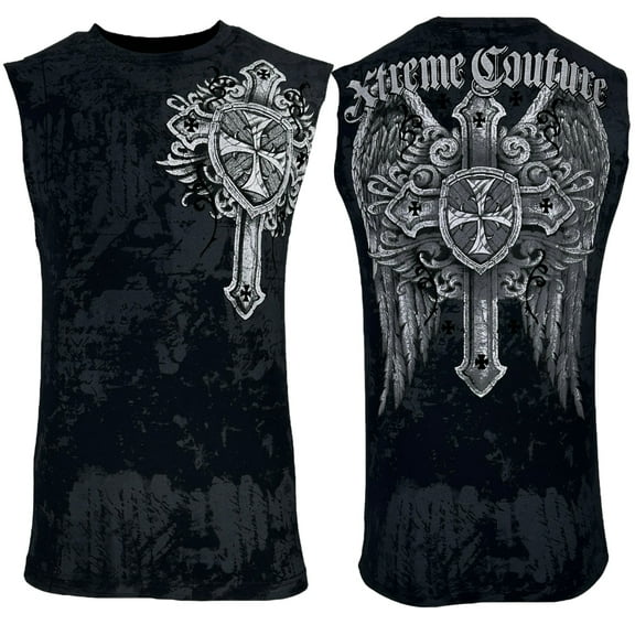Xtreme Couture By Affliction Men's Muscle T-shirt Tank Top Ragged Faith