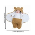 thumbnail image 2 of Baby Swaddle Sleep Sack With Hooded Wrap Design Soft Material Cozy Winter Wear Sleeping Bag, 2 of 2