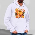 thumbnail image 2 of WREESH Graphic Hoodies for Men Thanksgiving Turkey Print Long Sleeve Casual Streetwear Pullover Sweatshirt with Pocket White, 2 of 5