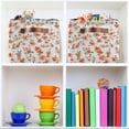 thumbnail image 6 of Yayeee Canvas Storage Basket with Handles for Shelves Fabric Bins Closet Organizer, Small Floral Blooms, 6 of 8