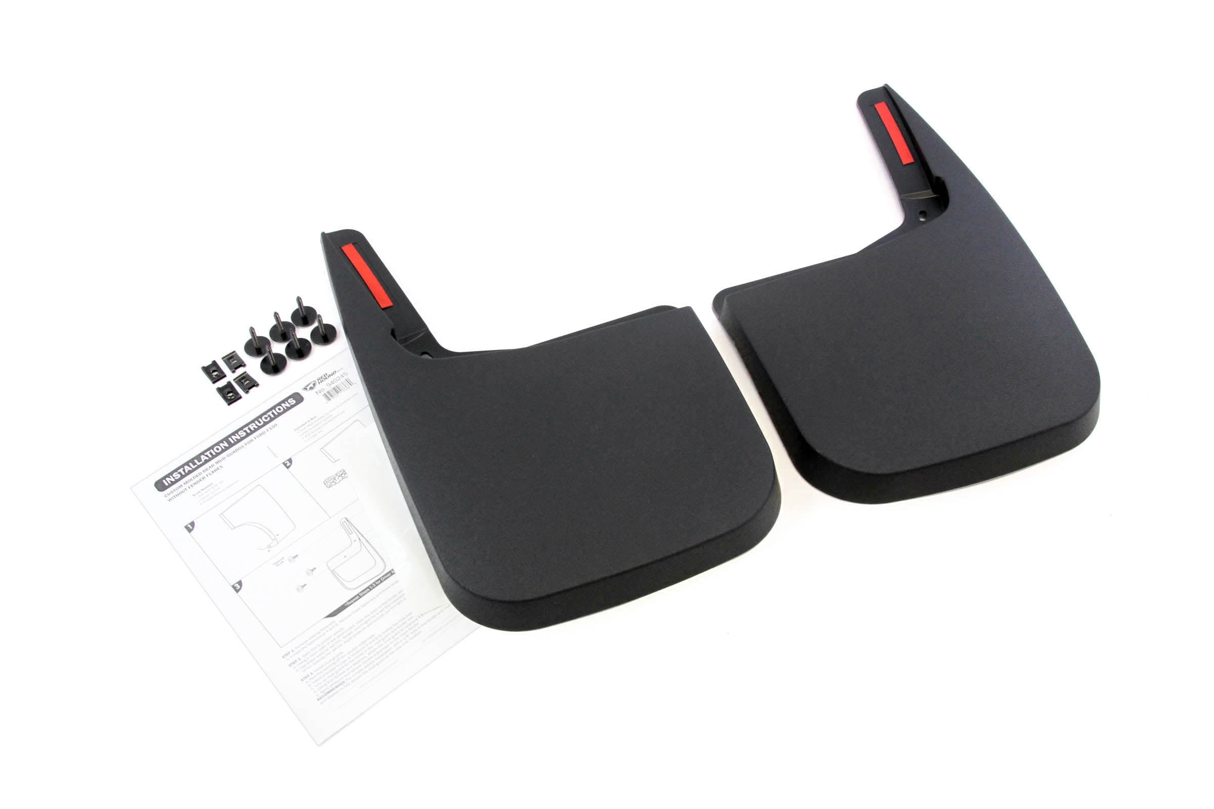 Red Hound Auto Premium Heavy Duty Molded 2004-2014 Compatible with Ford F-150 Mud Flaps Guards Splash Front Rear 4pc Set Without Fender Flares