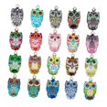 thumbnail image 3 of 20 piezas de dijes para hacer joyas, suministros de artesanía, suéter, de moda, brazalete decorativo, dijes de búho para bolsos., 3 of 9