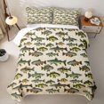 thumbnail image 2 of Meiyoeat Retro Rustic Fish Print Quilt King,Fishing Theme Wildlife Pattern King Coverlet Set, 2 of 7