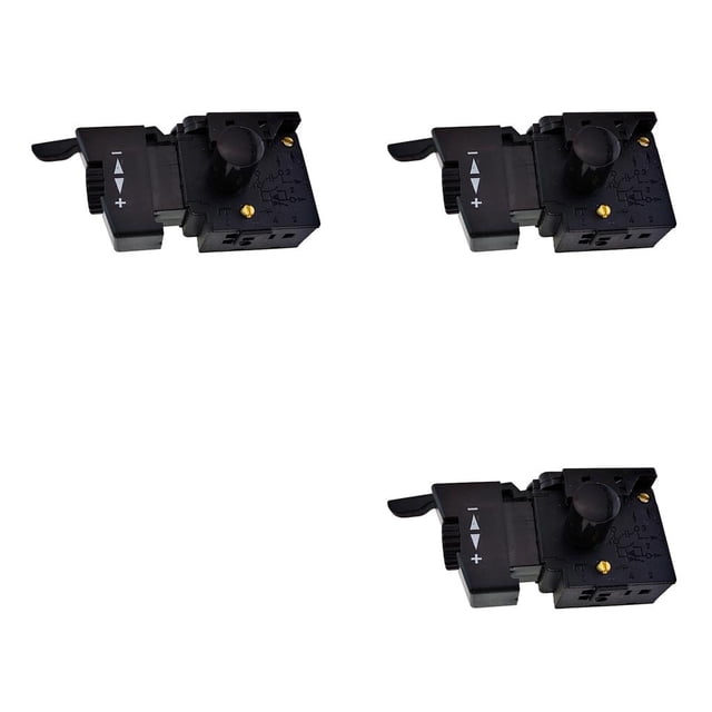 QualitChoice Hand Drill Regulating Forward and Reverse Switches FA2 -6/1BEK SPST Lock on Power Tool Trigger Button Switch Black 3Set