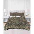 thumbnail image 3 of Sage Green Floral Twin XL Size Down Alternative Comforter, Lightweight Comforter Quilt Bedding Set with Pillow Shams Ethnic Tribe Abstract Art Flowers All Seasons Bed Comforter Duvet Insert 68"x98", 3 of 7