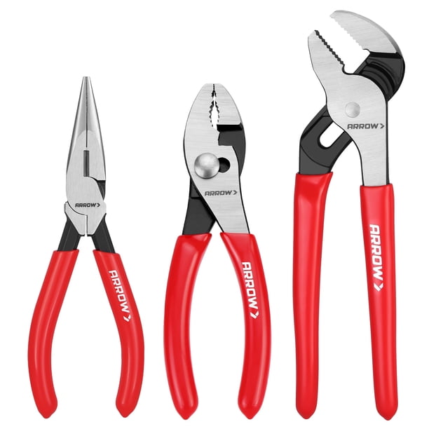 Juego de 3 alicates Arrow Fastener, mango antideslizante de 15 cm a 20 cm