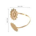 thumbnail image 2 of Houderco 2Ud Brazaletes Dorados Ajustables Con De Girasol De Metal Para Mujer, 2 of 6