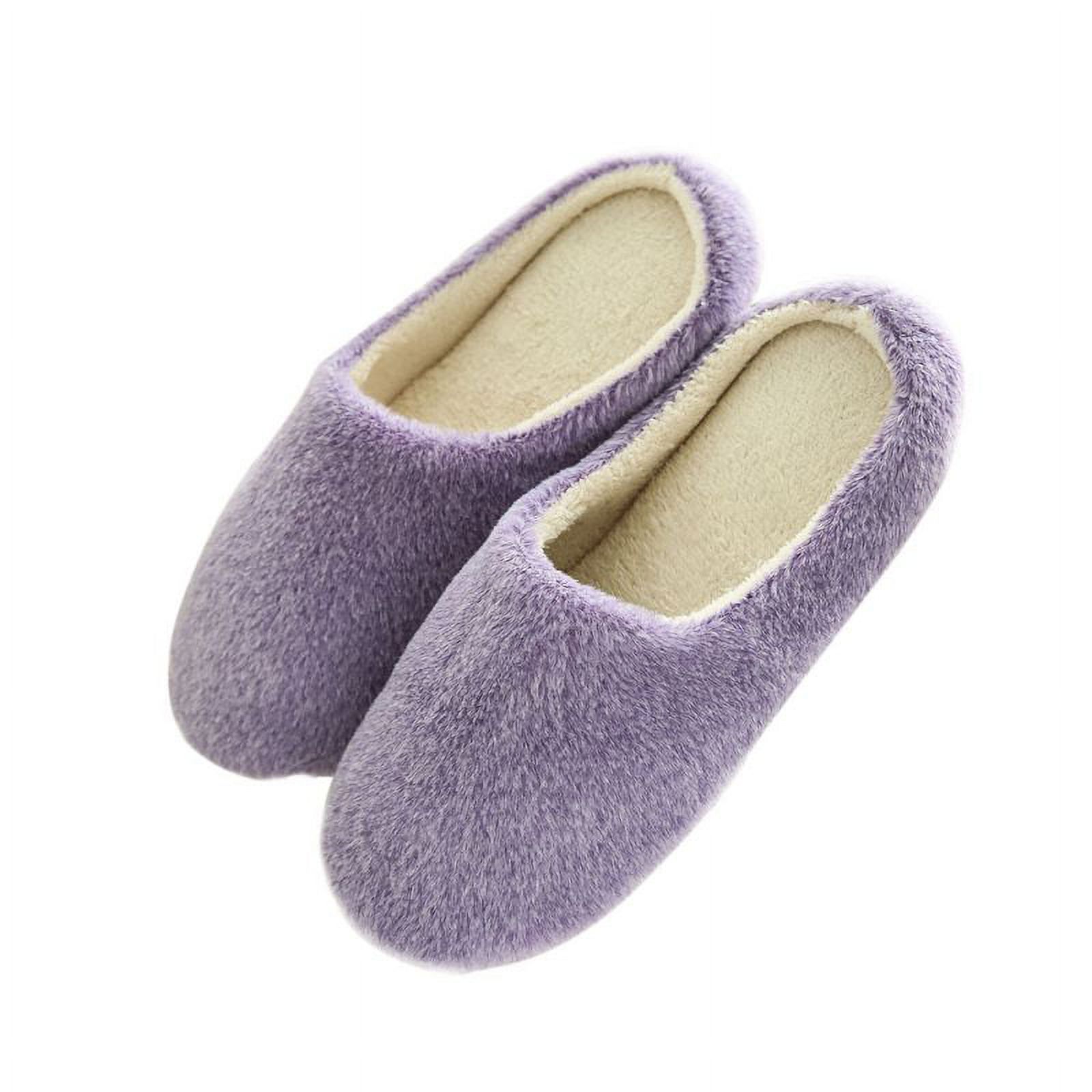 Clearance Women Men Winter Warm Fleece Anti-Slip Slippers Indoor House Shoes Lovers Home Floor Slippers Shoes - image 2 of 5