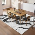 thumbnail image 3 of Garvee 5'x7' Modern Abstract Area Rugs Snake Print Pattern Rug, Ultra Thin Non Slip Washable Rug Low Pile Foldable Indoor Carpet for Living Room Bedroom Dining Room, Black and White, 3 of 8
