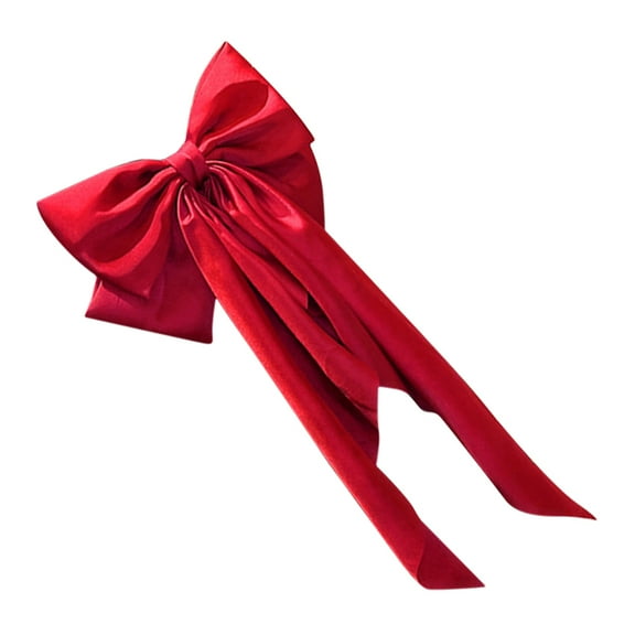 PAMINGONO 1Pcs Red Bow Hair Clip For Women Teen Girls Barrette Hair Clips