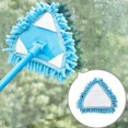 thumbnail image 5 of 4Pcs Multi-Purpose Triangle Mop Head, Mini Replacement Brush Head, Microfiber Mop Head for Triangle Mop for Cleaning Walls, Ceilings, Blue, 5 of 5