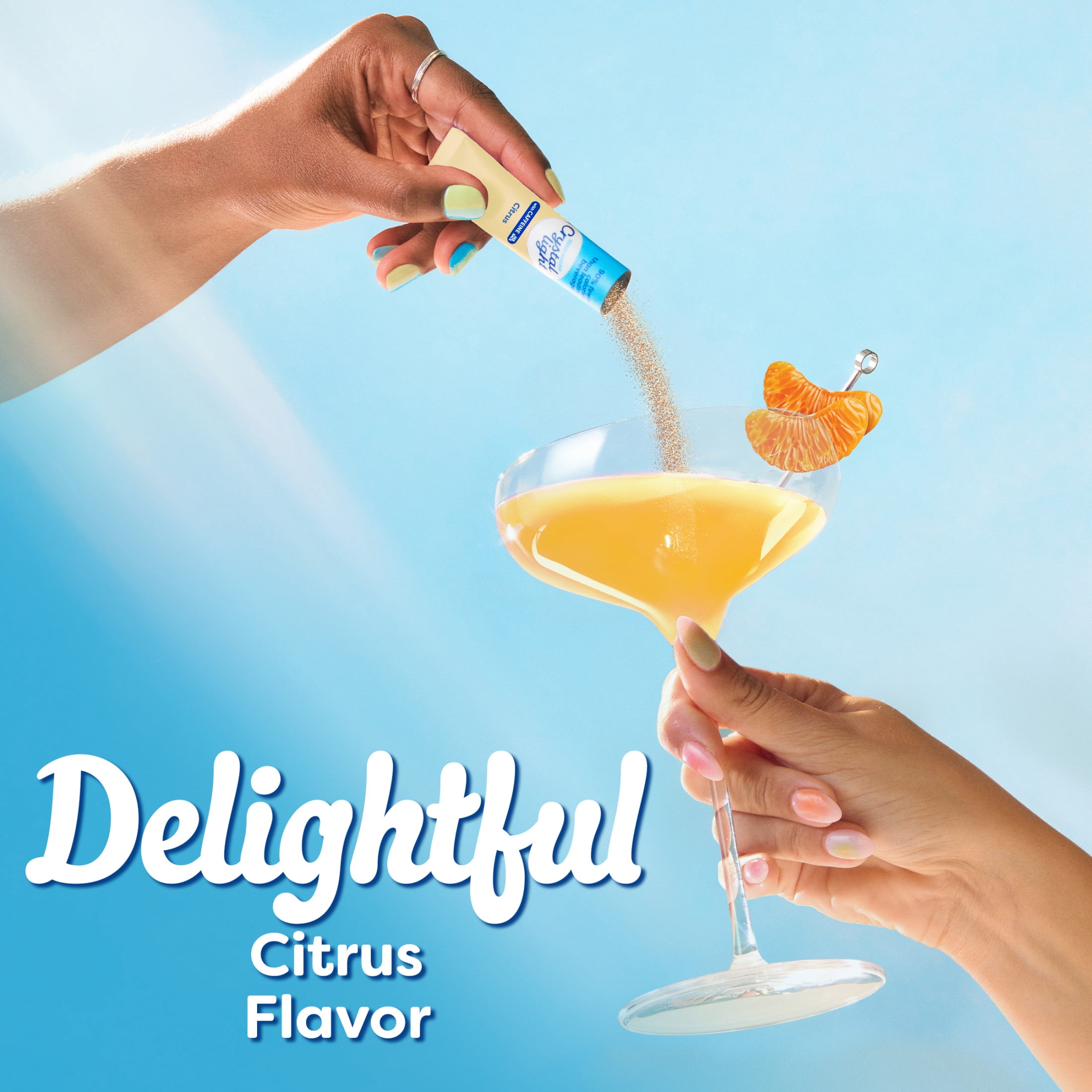 Crystal Light Drink Mix with Caffeine, 10 Packets, for Convenient On-the-Go Flavorful Hydration, Citrus Natural Flavor, Zero Sugar, 0.9 oz