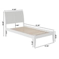 thumbnail image 4 of Lit Plateforme Simple en Bois Massif Portland, Blanc, 4 of 5